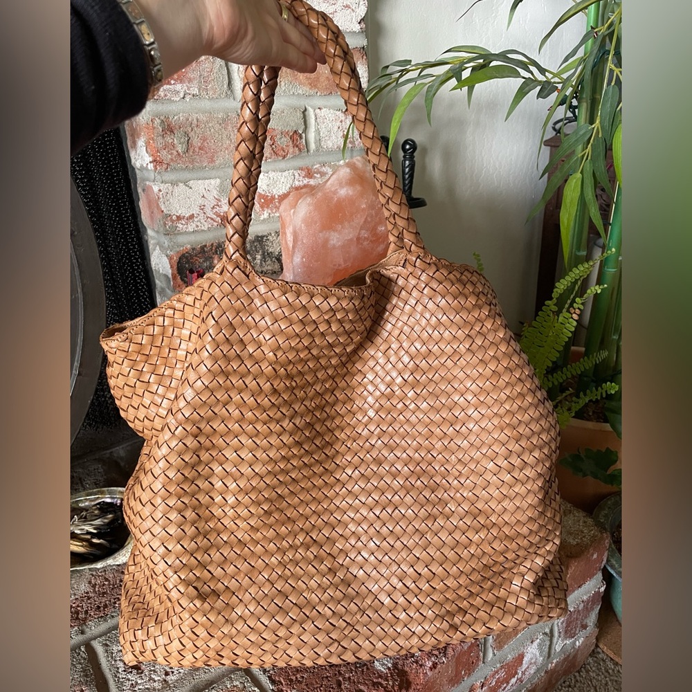 Officine Creative Leather Woven Purse